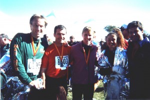 The last time I ran Marine Corps Marathon... in 2001! (Rob, Brad, Sandra & Mary!)