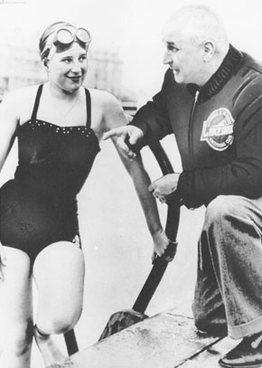 Marilyn Bell and her coach, Gus Ryder.