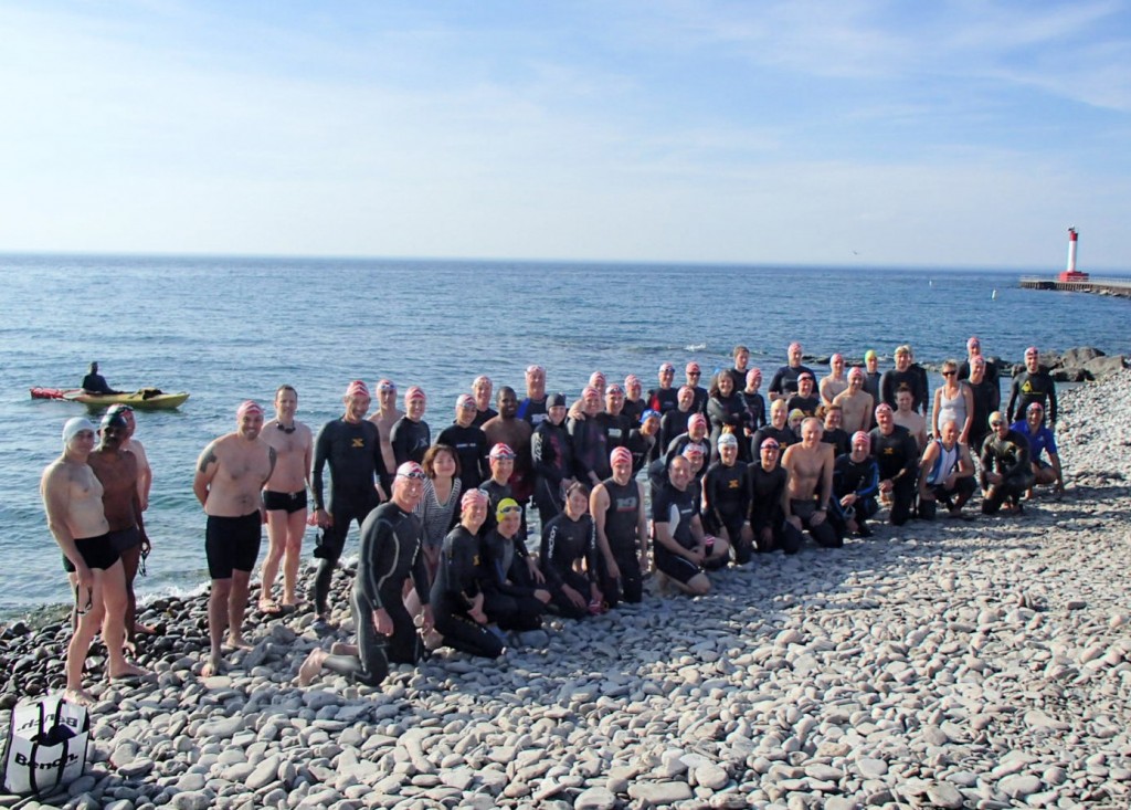 The first LOST Swim of 2015... 60 swimmers, 50F... and the 10th year of LOST Swimming!!!
