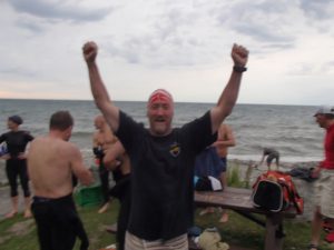 Patrick... 6 hour swim in 60F... English Channel here he comes!