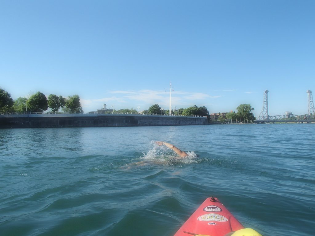 Great swimming hole... the Welland Canal!
